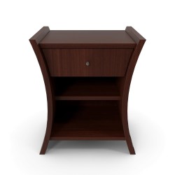 Table de chevet merisier d'Afrique 1 tiroir — Atelier Mobilier