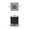 Meuble vasque bois massif 90 cm avec miroir — Rivage Bain