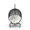 Balancelle décorative suspendue fer forgé et rotin — Maison Lorel