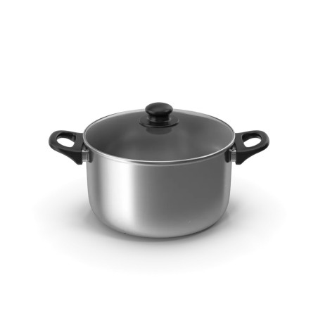 Faitout inox 24 cm 5,2 L couvercle verre — Chaudron & Fils