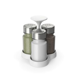 Étagère à épices rotative 16 pots en verre — Maison Lorel