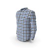 Chemise à carreaux bleu et noir en coton brossé — homme