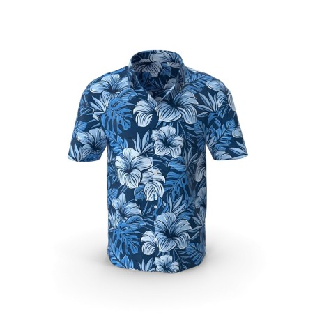 Chemise homme manches courtes en lin et coton