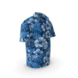 Chemise homme manches courtes en lin et coton