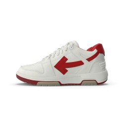 Urbe Sport blanc cassé et rouge — baskets basses cuir