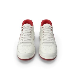 Urbe Sport blanc cassé et rouge — baskets basses cuir
