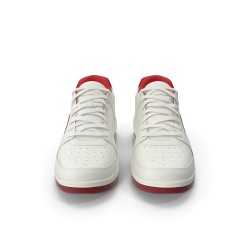 Urbe Sport blanc cassé rouge édition basse — baskets suédé