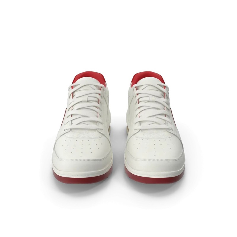 Urbe Sport blanc cassé rouge édition basse — baskets suédé