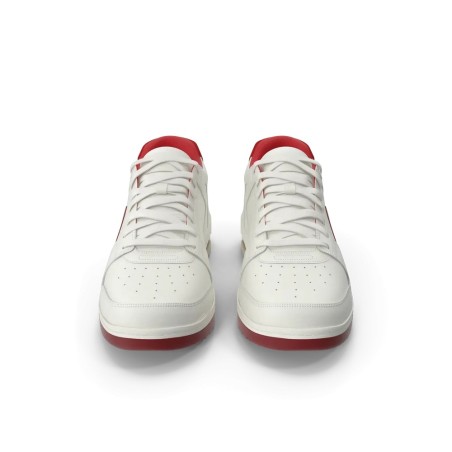 Urbe Sport blanc cassé rouge édition basse — baskets suédé