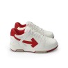 Urbe Sport blanc cassé rouge édition basse — baskets suédé