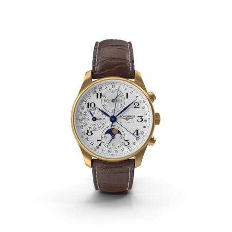 Montre homme bracelet cuir marron quartz 40 mm