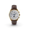 Montre homme bracelet cuir marron quartz 40 mm