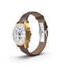 Montre homme bracelet cuir marron quartz 40 mm