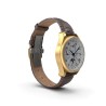 Montre homme bracelet cuir marron quartz 40 mm