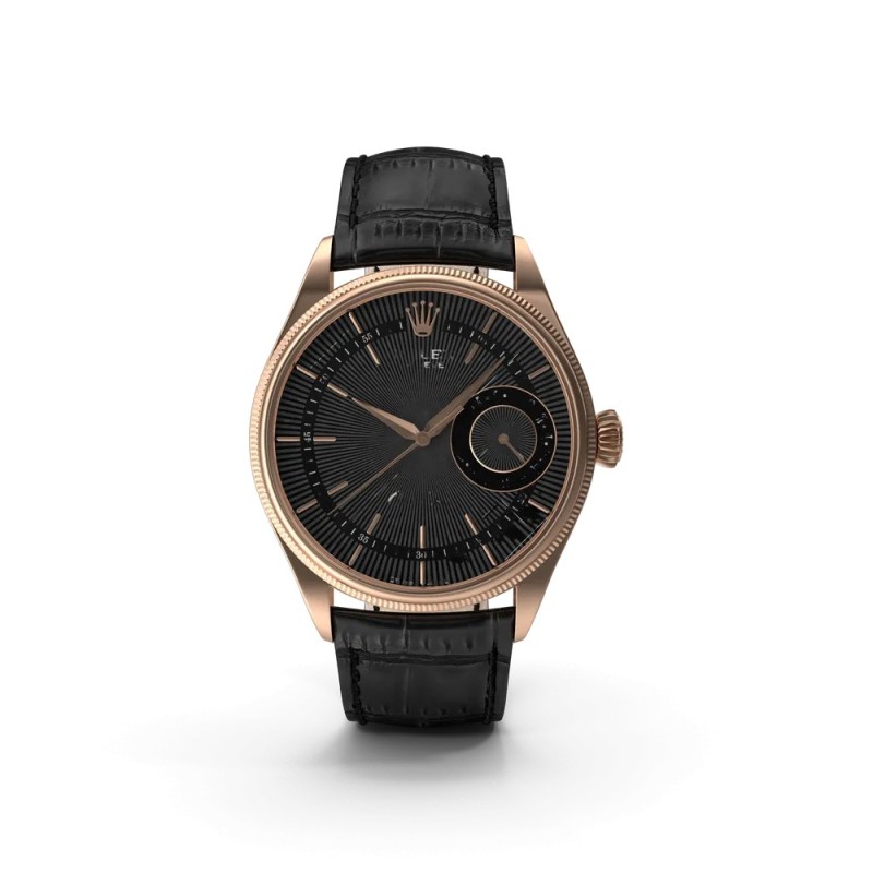 Chronos Genève Héritage Date or blanc 39 mm cadran noir