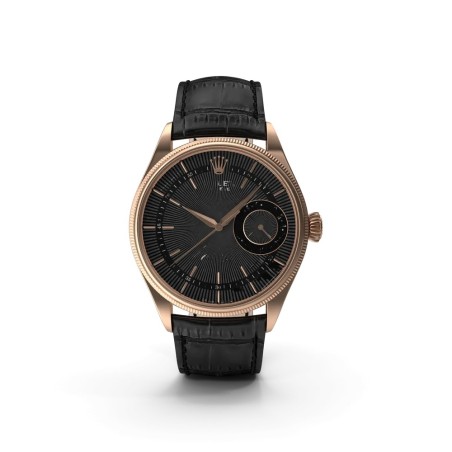 Chronos Genève Héritage Date or blanc 39 mm cadran noir