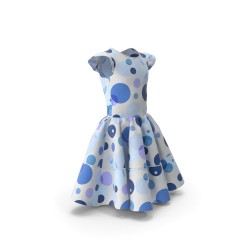 Robe bleue fluide manches longues col V en viscose