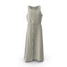 Robe grise cintrée en maille côtelée manches 3/4