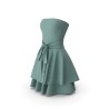 Robe courte évasée taille haute sans manches