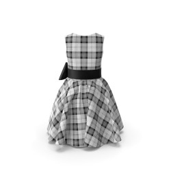 Robe tartan écossais manches longues col chemise