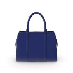 Sac à main femme bleu cobalt à 3 compartiments