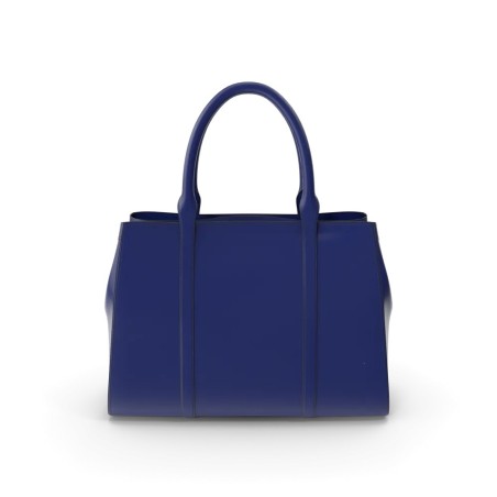 Sac à main femme bleu cobalt à 3 compartiments