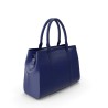 Sac à main femme bleu cobalt à 3 compartiments