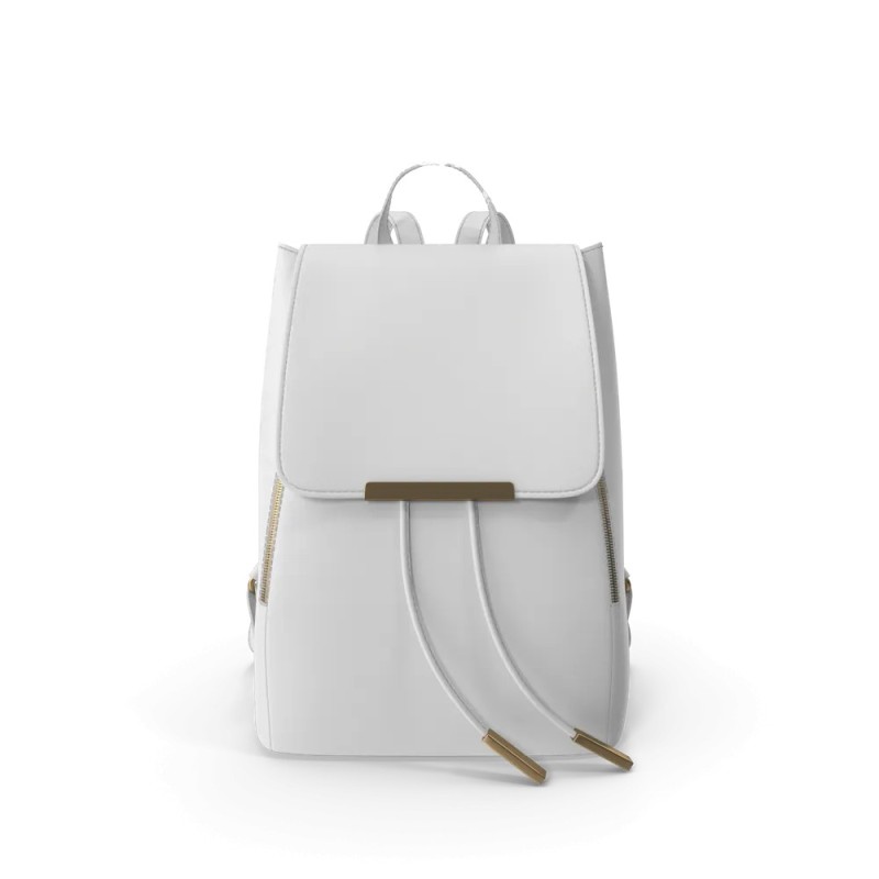 Sac à dos femme simili cuir blanc pour ordinateur 14"
