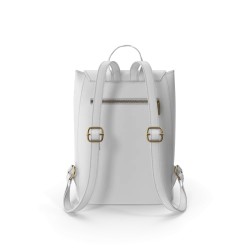 Sac à dos femme simili cuir blanc pour ordinateur 14"