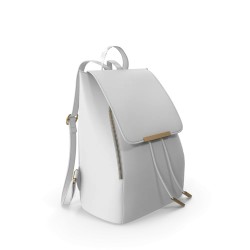 Sac à dos femme simili cuir blanc pour ordinateur 14"