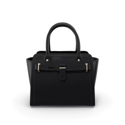 Sac à main femme noir classique porté épaule