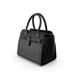 Sac à main femme noir classique porté épaule