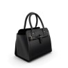 Sac à main femme noir classique porté épaule