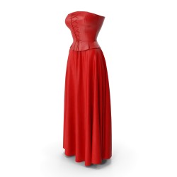 Ensemble corset cuir et jupe assortie — 2 pièces