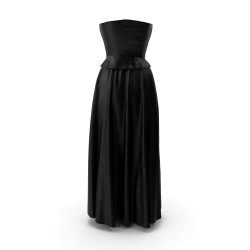 Ensemble corset bustier et jupe plissée noire