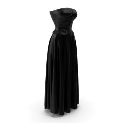 Ensemble corset bustier et jupe plissée noire