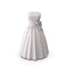Robe imprimée à pois manches courtes coupe trapèze
