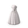Robe imprimée à pois manches courtes coupe trapèze