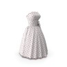 Robe imprimée à pois manches courtes coupe trapèze