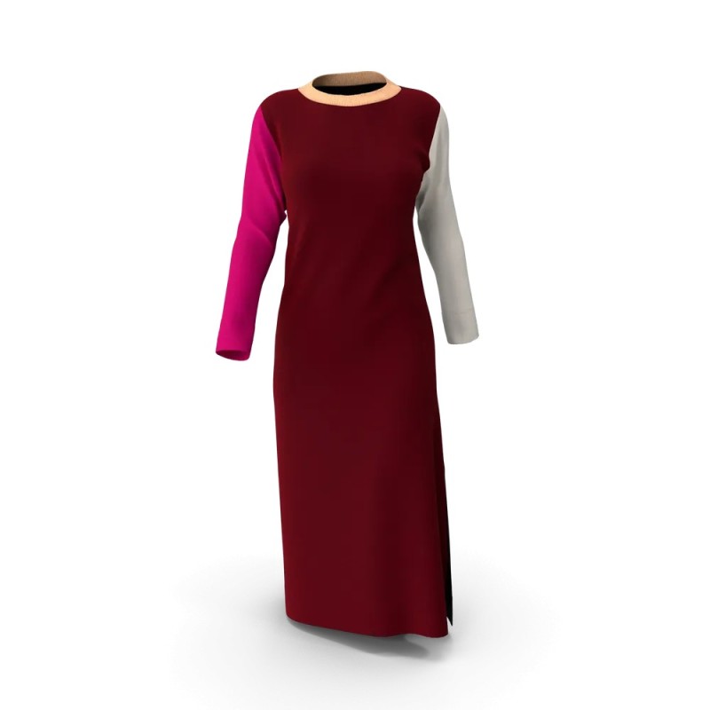 Tailleur femme rouge et noir — veste et pantalon