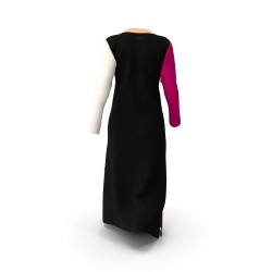 Tailleur femme rouge et noir — veste et pantalon