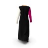 Tailleur femme rouge et noir — veste et pantalon