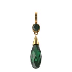 Boucles d'oreilles cristal vert émeraude en argent 925