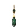 Boucles d'oreilles cristal vert émeraude en argent 925