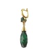 Boucles d'oreilles cristal vert émeraude en argent 925