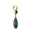 Boucles d'oreilles cristal vert émeraude en argent 925