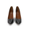 Chaussons femme noir et marron à semelle antidérapante