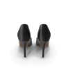 Chaussons femme noir et marron à semelle antidérapante