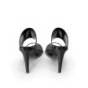 Escarpins Corvin en cuir noir talon aiguille 9 cm