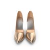Escarpins dorés femme à talon bloc 7 cm